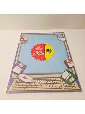 Vtg Floppy Disk Computer CD 90's Y2K Letterhead Paper Stationary Scrapbook DIY